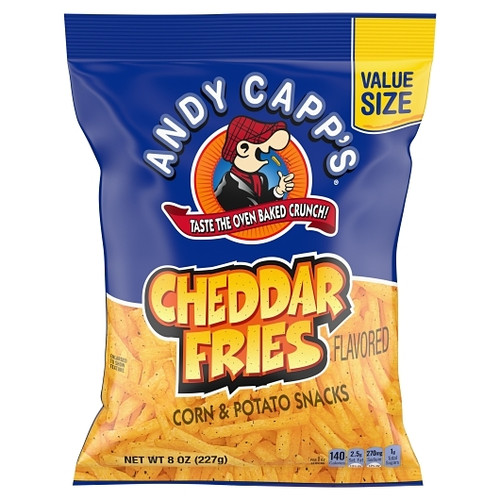 Andy Capps Cheddar Fries Corn and Potato Snacks, 8 Ounce -- 8 per case