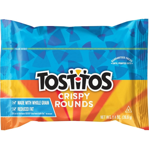 Tostitos Reduced Fat Top N Go Rounds Tortilla Chips, 1.4 Ounce, 44 Per Case