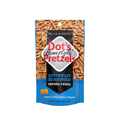 Dot s Southwest Pretzel Twists Case, 16 Ounce, 16 Per Case