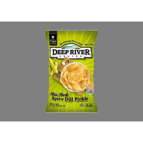 Deep River Snacks New York Spicy Dill Pickle Kettle Potato Chips, 2 Ounce, 24 Per Case