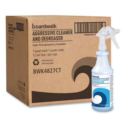 Boardwalk Aggressive Cleaner And Degreaser, Lemon Scent, 32 Oz Bottle, 12/carton