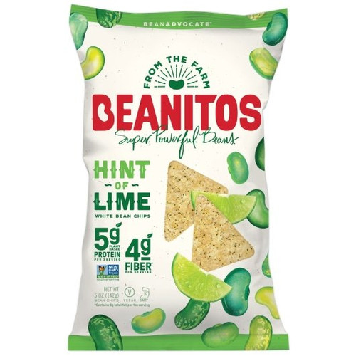 Beanitos White Bean Chips Hint Of Lime, 5 Ounce, 6 Per Case