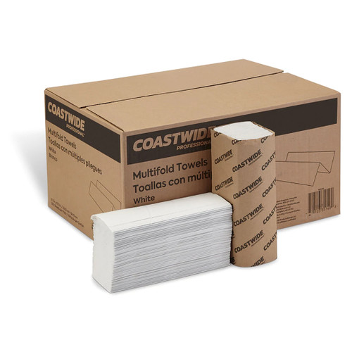 Coastwide Professional™ Multifold Paper Towels, 1-Ply, 250 Sheets/Pack ...
