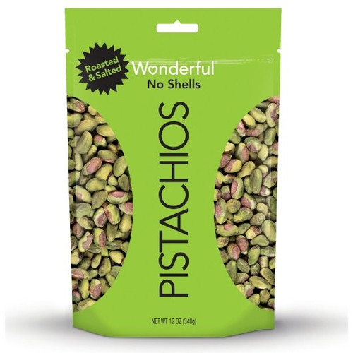 Wonderful Pistachios Pistachio No Shell Roasted & Salted, 12 Ounces, 12 Per Case