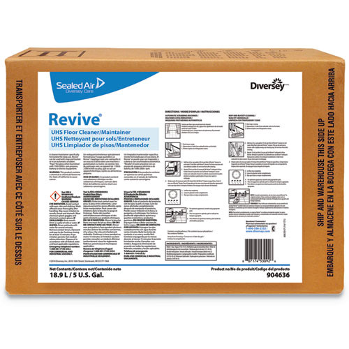 Diversey Revive UHS Floor Cleaner/Maintainer, Sweet Scent, 5 Gal Box - DVS101109868
