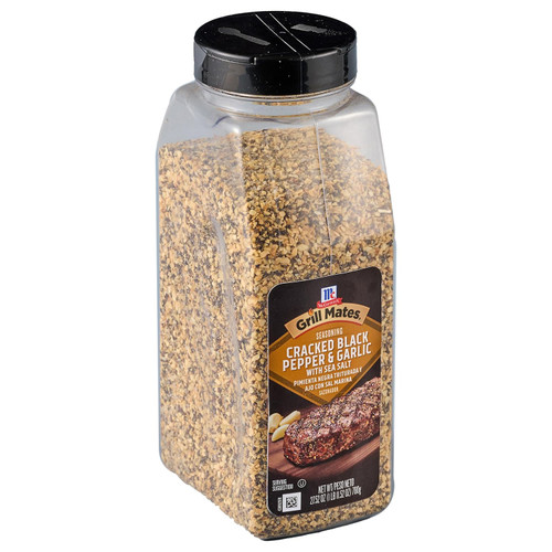 Grill Mates Black Pepper & Garlic Sea Salt, 24.7 Ounce, 6 Per Case
