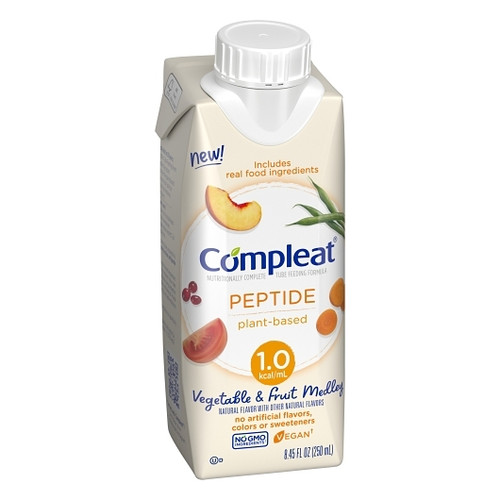 Compleat Vegetable and Fruit Medley Adult Nutrition Peptide, 8.45 Fluid Ounce, 24 Per Case