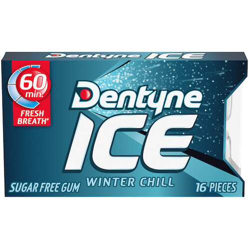 Dentyne Winter Chill Gum, 16 Count, 9 Per Box, 18 Per Case