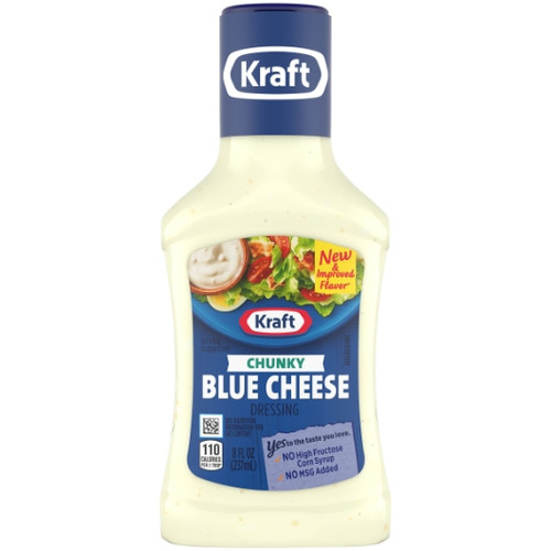 Kraft Roka Blue Cheese Dressing Bottle, 8 Fluid Ounce, 9 Per Case