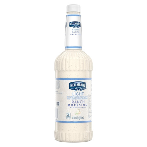 Hellmann s Classics Light Ranch Salad Bar Dressing Bottle, 32 Ounce, 6 Per Case