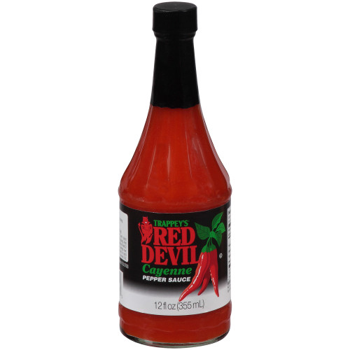 Trappey Red Devil Cayenne Pepper Hot Sauce Bottle, 12 Fluid Ounce, 12 Per Case
