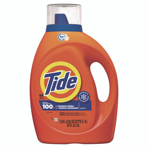 Tide HE Laundry Detergent, Original Scent, Liquid, 64 Loads, 84 Oz Bottle, 4/carton