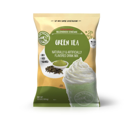 Big Train Dragonfly Green Tea Blended Creme Drink Mix, 3.5 Pound, 5 Per Case