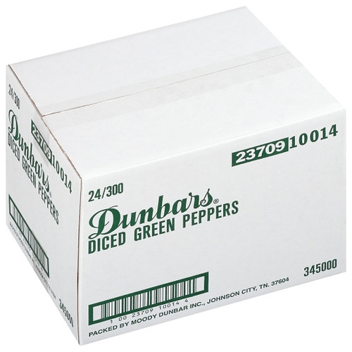 Dunbar Peppers Diced Green, 15 Ounces, 24 Per Case