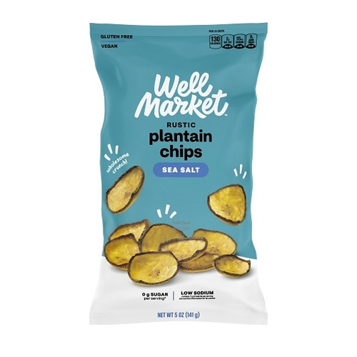 Well Market Sea Salt Plantain Scoops, 5 Ounce, 6 Per Case