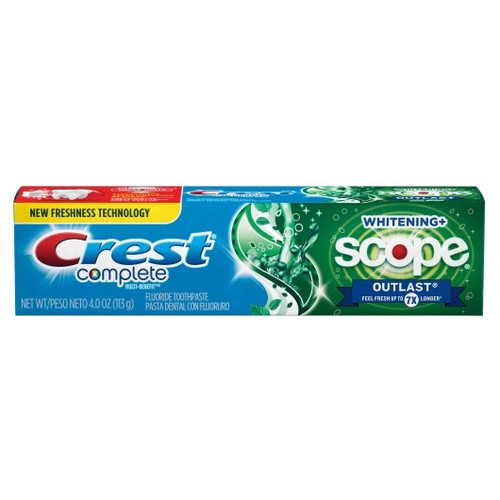 Crest Toothpaste Whitening & Scope Outlast, 4 Ounce, 24 Per Case