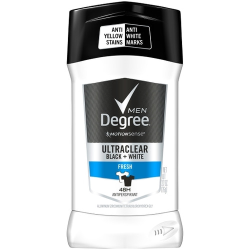 Degree Men Ultraclear Black + White 48 Hour Fresh Anti-Perspirant Stick, 2.7 Ounce, 12 Per Case