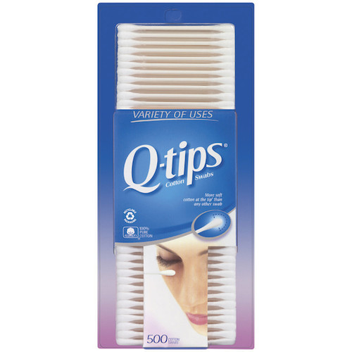 Q-Tips Cotton Swabs, 500 Count, 1 Per Box, 12 Per Case