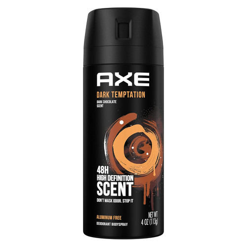 Axe Men Dark Temptation Body Spray, 4 Ounce, 12 Per Case