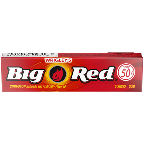 Wrigley s Big Red Gum, 5 Piece, 40 Per Box, 20 Per Case