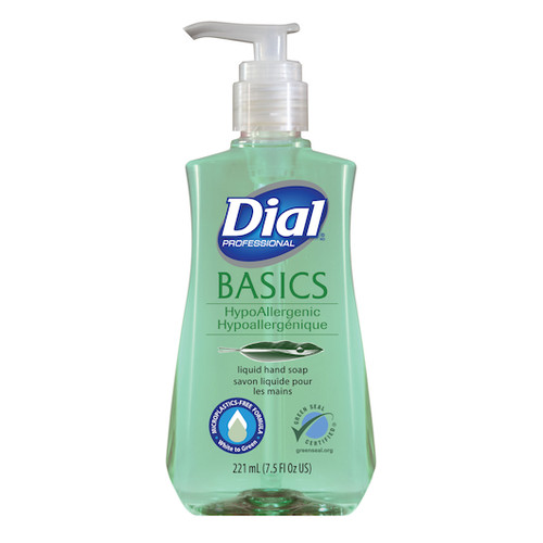 Dial Professional Basics Liquid Hand Soap, 7.5 Fluid Ounces, 12 Per Case