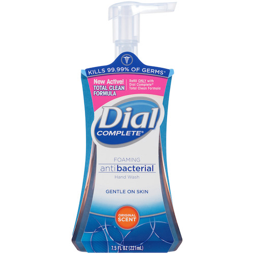 Dial Complete Original Antibacterial Foaming Hand Soap, 7.5 Fluid Ounces, 8 Per Case