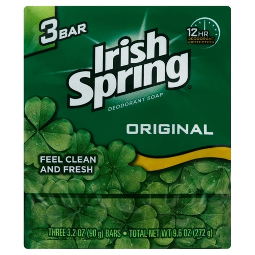 Irish Spring Original Personal 3 Bar, 9.6 Ounces, 24 Per Case