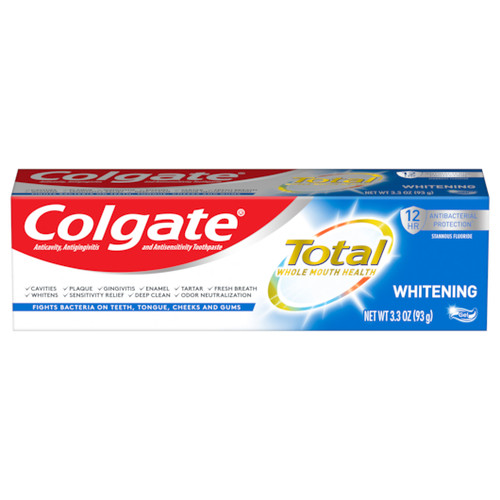 Colgate Total Whitening Toothpaste, 3.3 Ounces, 24 Per Case