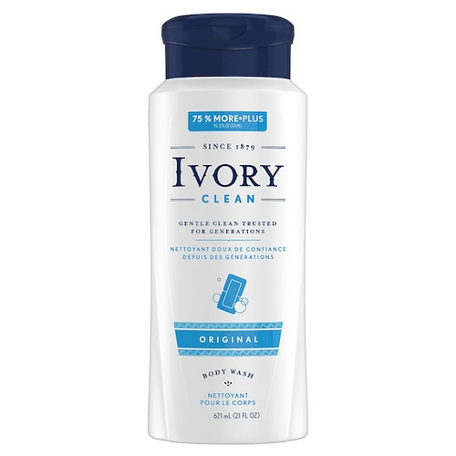 Ivory Shower & Bath Liquid Body Wash, 21 Fluid Ounce, 4 Per Case