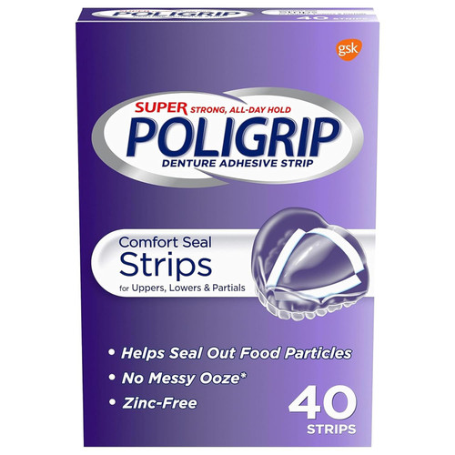 Poligrip Comfort Seal Strips, 40 Strips, 24 Per Case