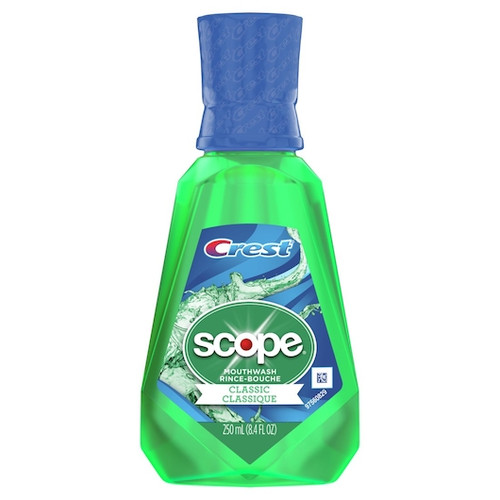Crest Scope Classic Original Mint Rinse, 8.4 Fluid Ounce, 6 Per Case