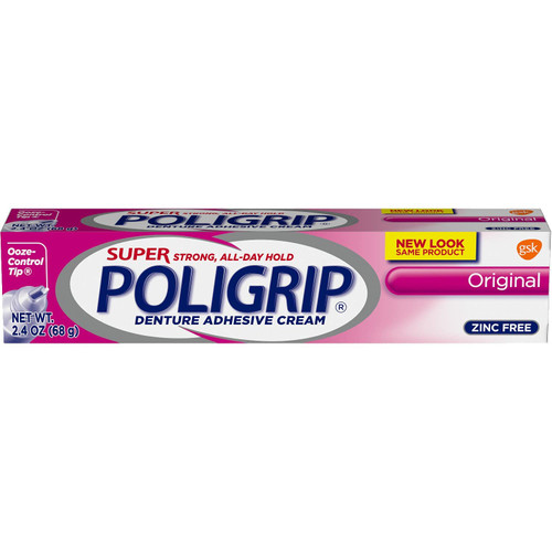 Poligrip Super Original Denture Adhesive Cream, 2.4 Ounce, 24 Per Case