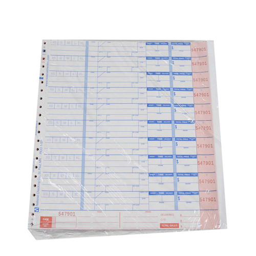 National Checking 10.25 Inch X 11 Inch 4 Part Carbonless White 10 Orders Pizza Order Form