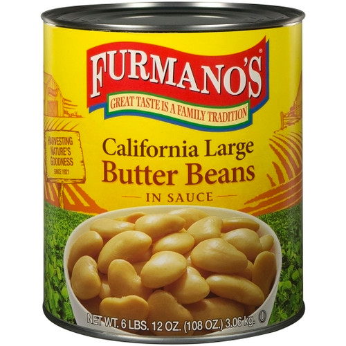 Furmanos California Large Butterbeans In Sauce, 108 Ounce, 6 Per Case