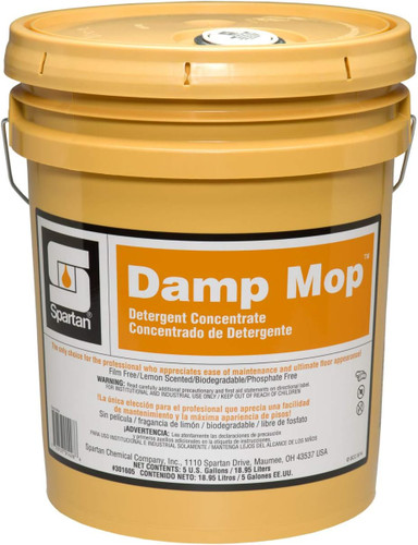 Spartan Damp Mop Lemon Scent Detergent Concentrate, 5 Gallon