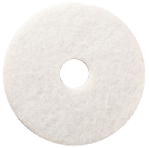 20", WHITE, POLISHING FLOOR PADS, 3M, 5/CT