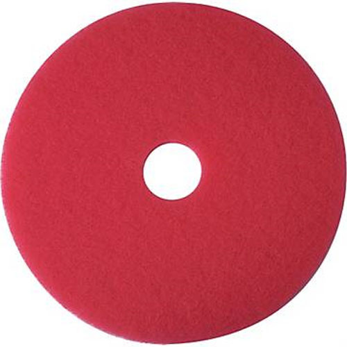 17", RED, BUFFING FLOOR PADS, 3M, 5/CT