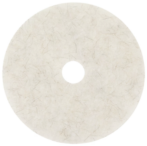 19", WHITE, BURNISHING FLOOR PADS, 3M, NATURAL BLEND, 5/CT