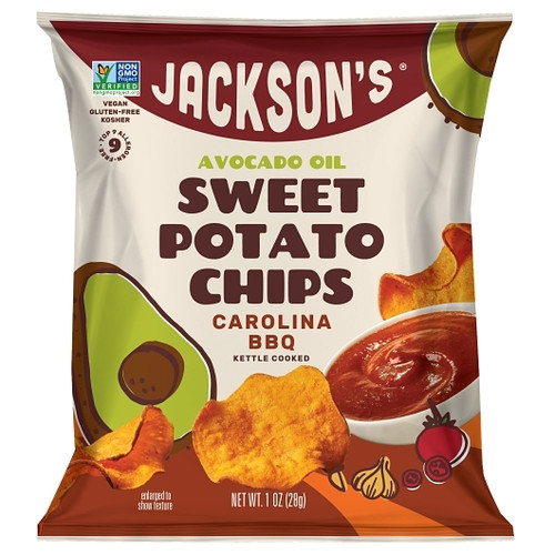 Jacksons Honest Sweet Potato Bbq Avocado Oil Chips, 50 Per Case