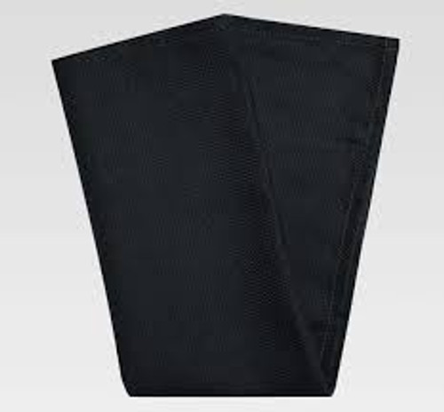 Oxford Spun Poly Bird Eye Napkin Black (20" x 20"), 1 Dozen