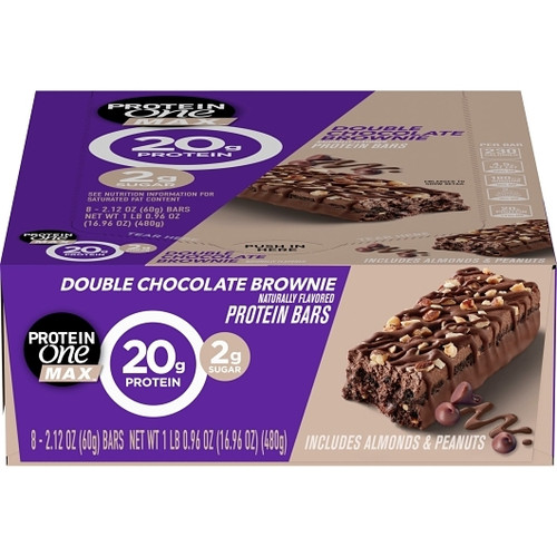 Protein One Max Double Chocolate Brownie, 2.12 Ounce, 8 Per Box, 6 Per Case