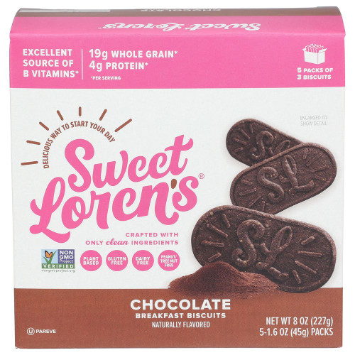Sweet Loren s Breakfast Biscuits Chocolate, 8 Ounce, 6 Per Case