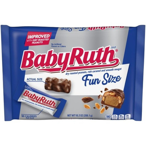 Baby Ruth Fun Size Chocolate Bar, 10.2 Ounce, 12 Per Case