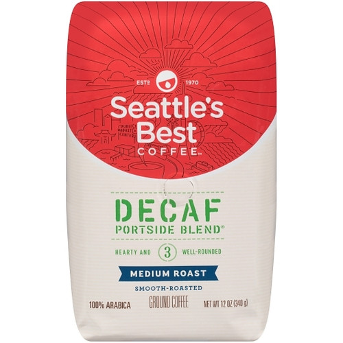 Seattle s Best Decaf Portside Blend Ground Coffee, 12 Ounce, 6 Per Case