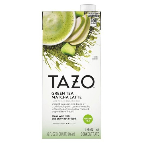 Tazo Green Tea Matcha Latte Concentrate, 32 Fluid Ounce, 6 Per Case