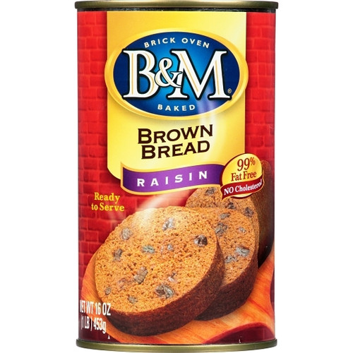 B&M Brown Bread Raisin, 16 Ounces, 12 Per Case