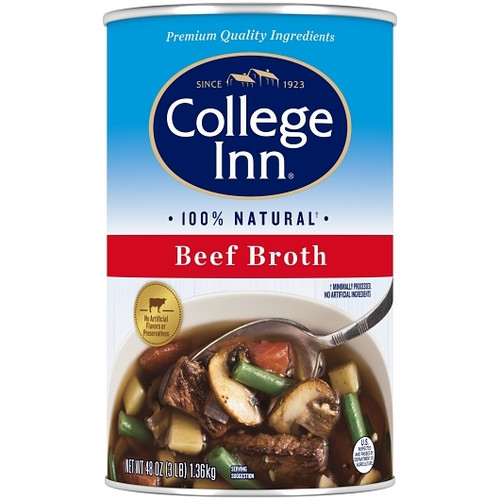College Inn 100% Natural Beef Broth, 48 Ounce, 12 Per Case