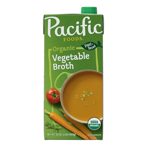 Pacific Foods Organic Vegetable Broth, 32 Ounce, 12 Per Case