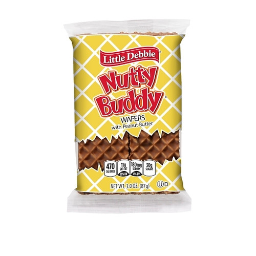 Little Debbie Vending Nutty Buddy Bar, 3 Ounce, 6 Per Pack, 12 Per Case
