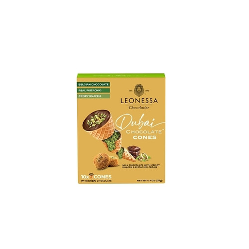 Leonessa Dubai Chocolate Cones, 4.7 Ounce, 12 Per Case
